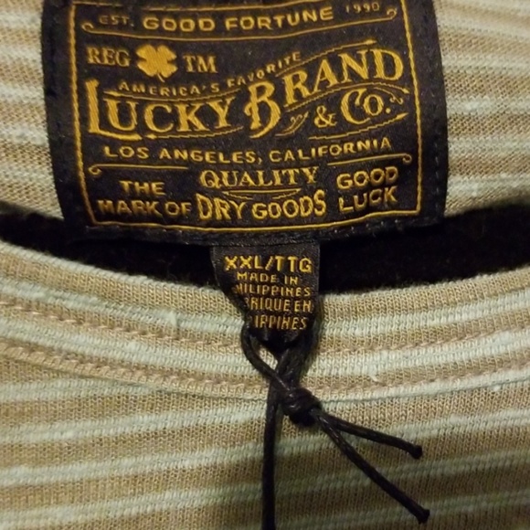 T-shirt Lucky Brand Los Angeles Homme Taille XXL - 100% Coton Crème, Neuf Avec étiquettes (NWT)